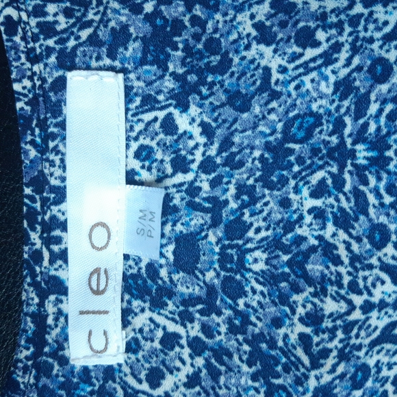 Cleo size S/M blue & white short sleeve lightweight cardigan - Picture 4 of 6